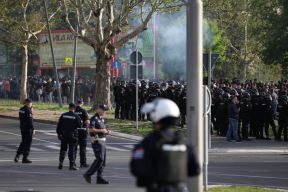 Grobari korteo pred 160 večiti derbi Zvezda - Partizan FOTO