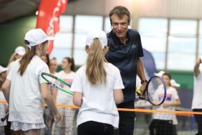 Mats Vilander u Beogradu FOTO: Trening sa klincima na Gemaksu