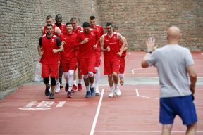 FOTO: KK Crvena zvezda trening Kalemegdan