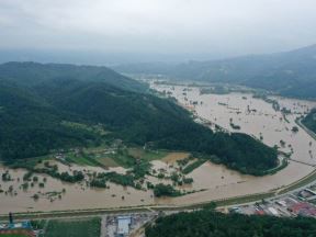 Poplave u Lučanima, snimci dronom