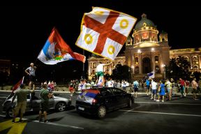 izbori crna gora slavlje bakljada beograd podrška podgorica banja luka fotografija