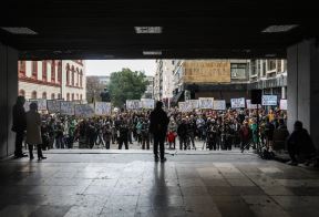 Protest profesora Filološkog fakulteta Beograd fotografije