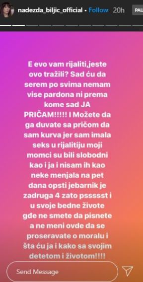 nadezda toma skandal psovke besnela na instagramu