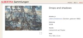 jelena sredanovic grafika kapi i senke muzej umetnosti albertina bec