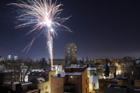 srpska nova godina docek vatomet bakljada hram svetog save fotografije