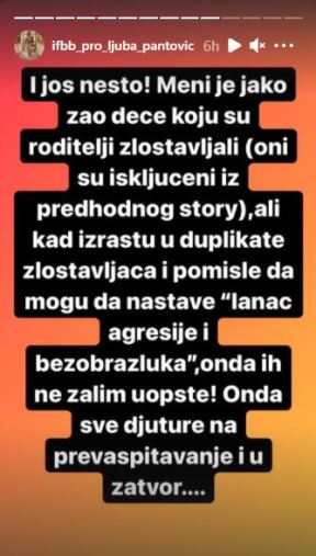 ljuba pantovic pretnje u inboks zestoka poruka hejterima