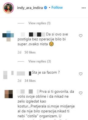 indira aradinovic indi izgled komentari mrsava kilogrami