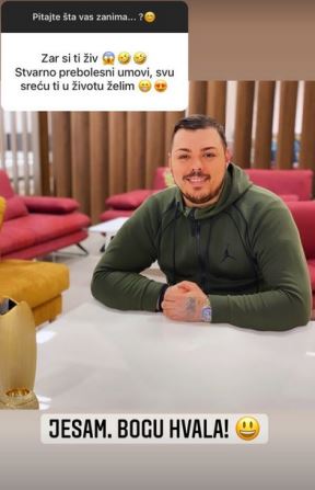 sloba vasic ubijen demantovao instagram foto