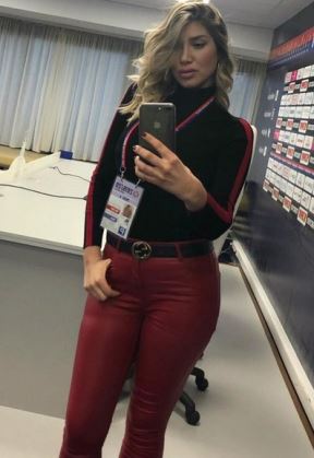 Hrvatica Mirta Šurjak na stadionu Viljareala