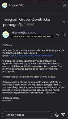 telegram gole slike devojaka stasa ivkovic pretnje 