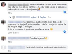 branislav lecic silovanje snimak danijela stajnfeld fejsbuk poruka komentari