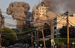 izrael hamas gaza najveca zgrada granate video