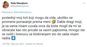 rada manojlovic grupa maneskin pevacica tviter