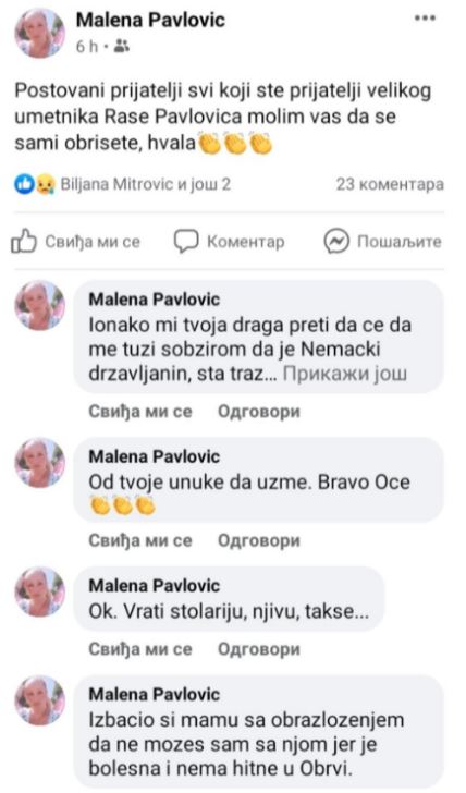 rados sara pavlovic cerka ga optužila da joj uzima hleb facebook