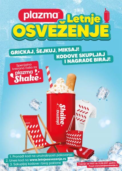 plazma shake letnje osvezenje nagradna igra