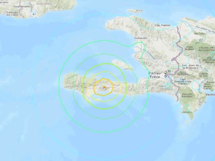 Haiti zemljotres na mapi