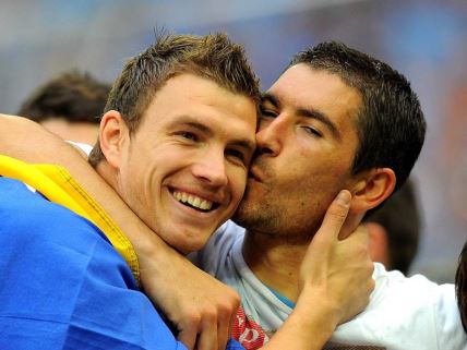 Edin Džeko i Aleksandar Kolarov