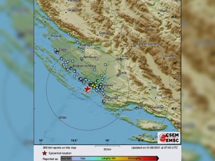 Zemljotres, Zadar