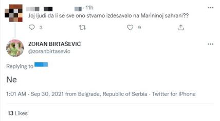 Zoran Birtašević se oglasio posle skandala na sahrani Marine Tucaković