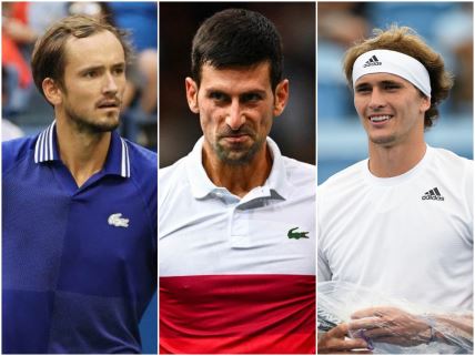 Novak Đoković Danil Medvedev i Aleksander Zverev -