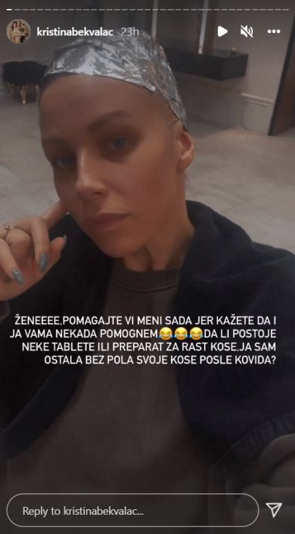 Kristina Bekvalac slikala kosu.