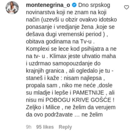 Olja Crnogorac o Sanji Marinković