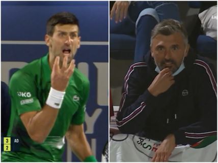 novak psuje gorana ivaniševića