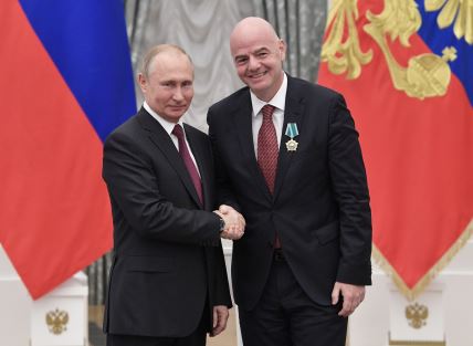 Vladimir Putin Đani Infantino FIFA