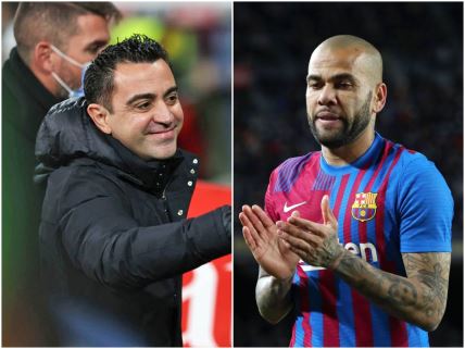 Ćavi i Dani Alves Barselona 1