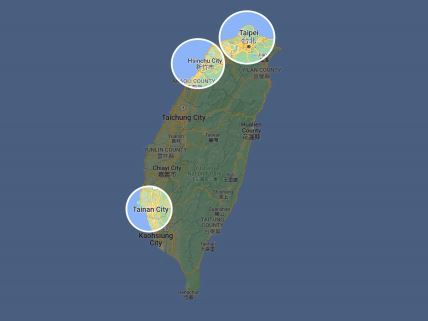 Tajvan, mesta za iskrcavanje kineskih trupa