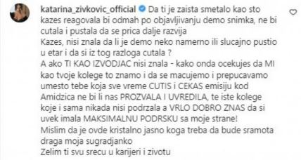 katarina živković komentar