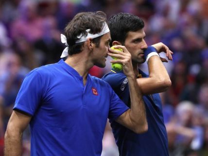 Rodžer Federer i Novak Đoković Lejver kup