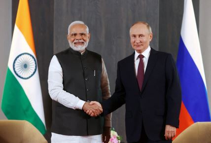 Premijer Indije Narendra Modi i predsednik Rusije Vladimir Putin