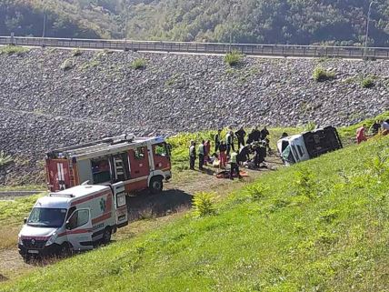 Prevrnut autobus Valjevo