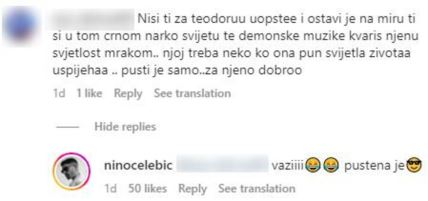 nino čelebić poruka instagram