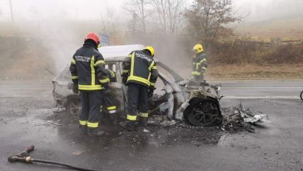 Eksplodiralo službeno vozilo u Gornjem Milanovcu