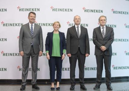 Igor Mirović, predsednik Pokrajinske vlade Vojvodine, Neda Đokić, generalna direktorka kompanije HEINEKEN Srbija,Milan Đurić, gradonačelnik Novog Sada, Joost Reintjes, ambasador kraljevine Holandije