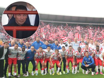 Crvena zvezda proslava titule Barak Bahar u loži