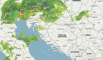 Superćelijska oluja u Sloveniji, blizu je Hrvatske