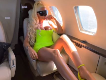 Jelena Karleuša u avionu