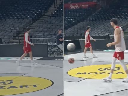 Miloš Teodosić i Nikola Topić na treningu KKCZ