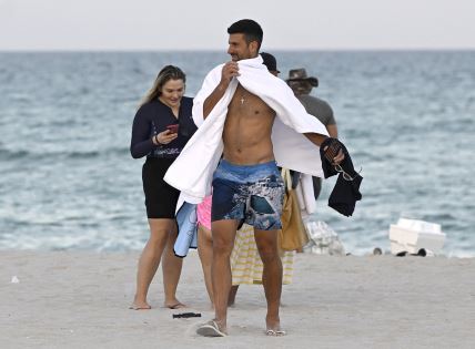 Novak Đoković na plaži Majami Bič