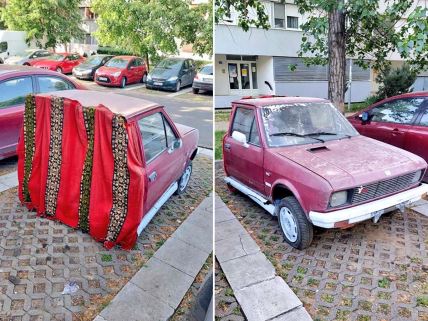 prepolovljeni automobil