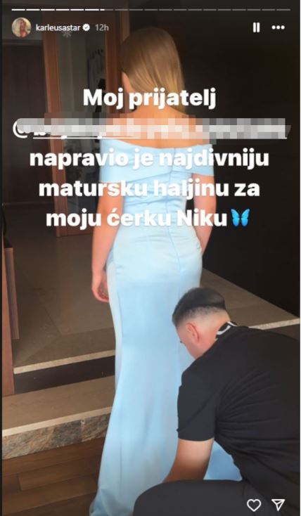 Nika Tošić u maturskoj haljini