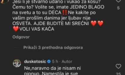 Tošić je demantovao da je napao Jelenu