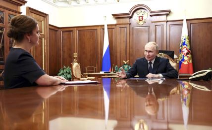 Russian President Putin Meeting Defenders of the Fatherland Foundation Anna Tsivilyova