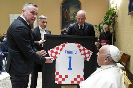 Marijan Kustić i papa Franjo