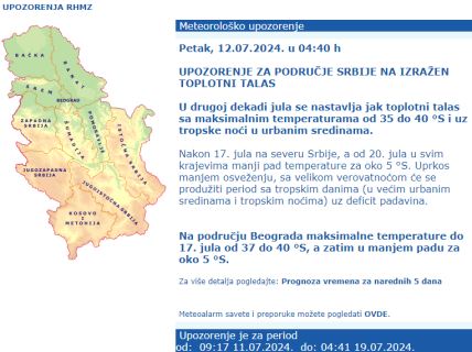 upozorenje RHMZ