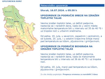 upozorenje RHMZ