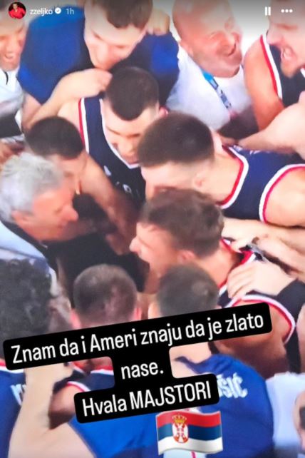 Željko Joksimović čestita košarkašima  na Ig